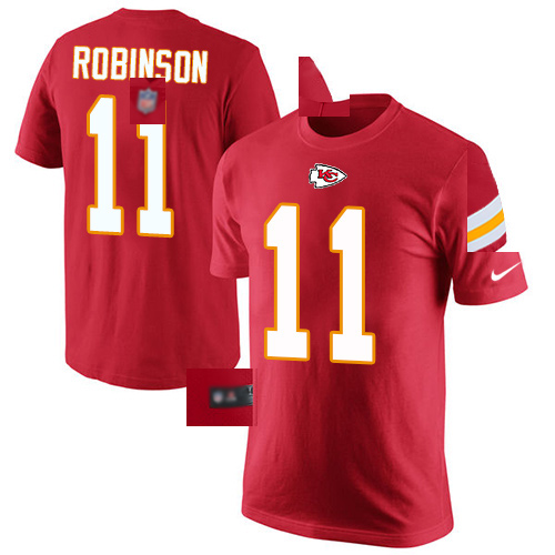 Men Kansas City Chiefs #11 Robinson Demarcus Red Rush Pride Name and Number T-Shirt